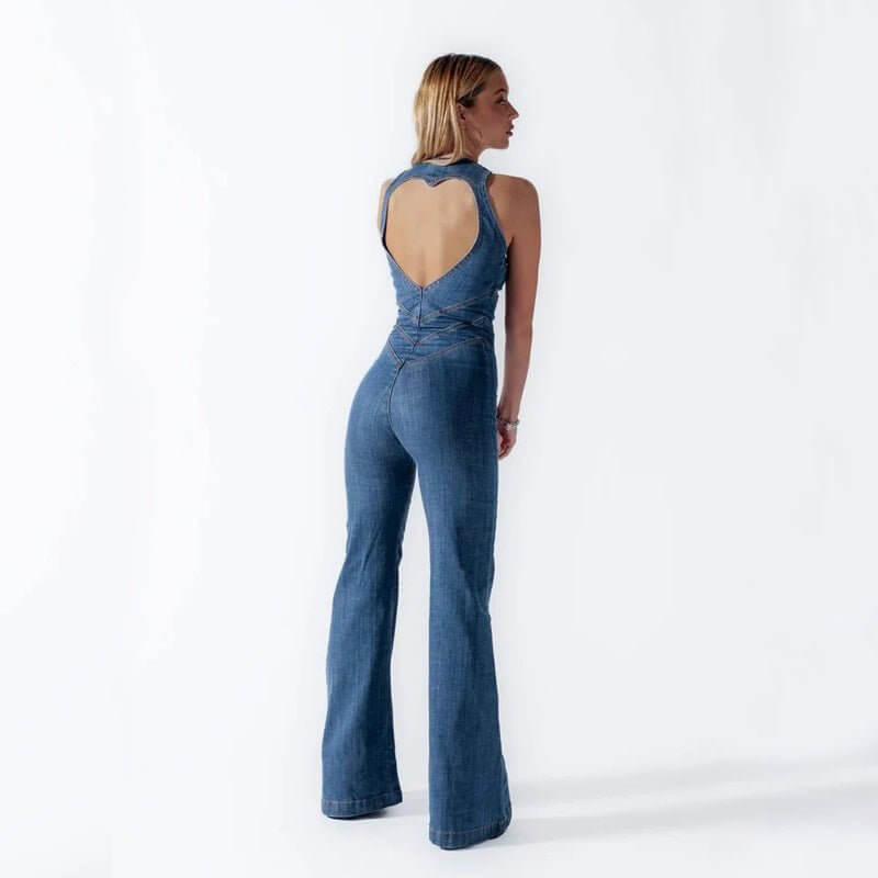 Amira - Trendy Denim Jumpsuit - Lena Muse