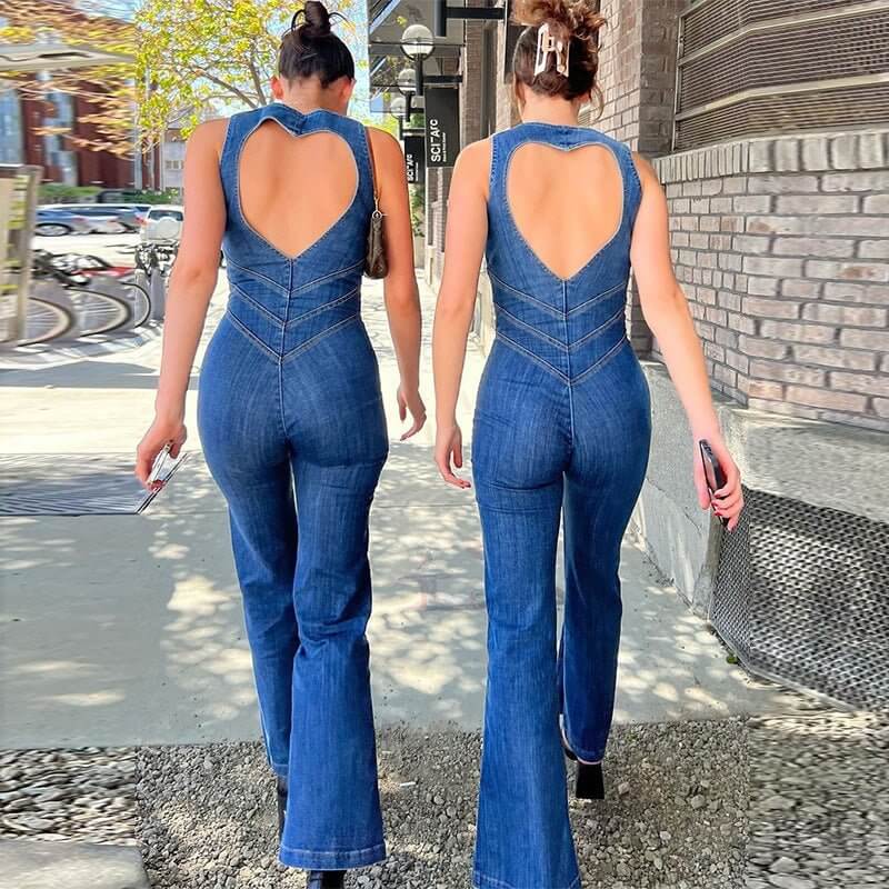 Amira - Trendy Denim Jumpsuit - Lena Muse