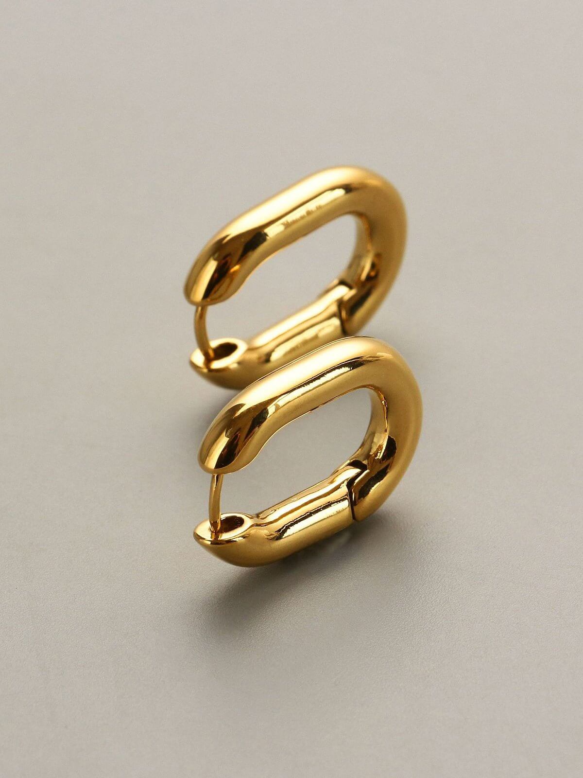 Bold Link Hoop Earrings - Lena Muse