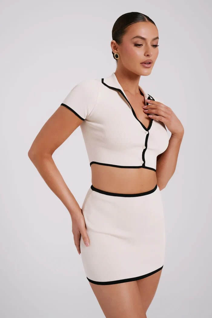 Chic Contrast - Knit Mini Set - Lena Muse