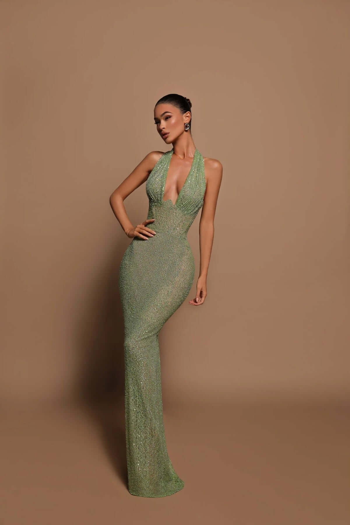 Emerald Allure - Maxi Dress - Lena Muse