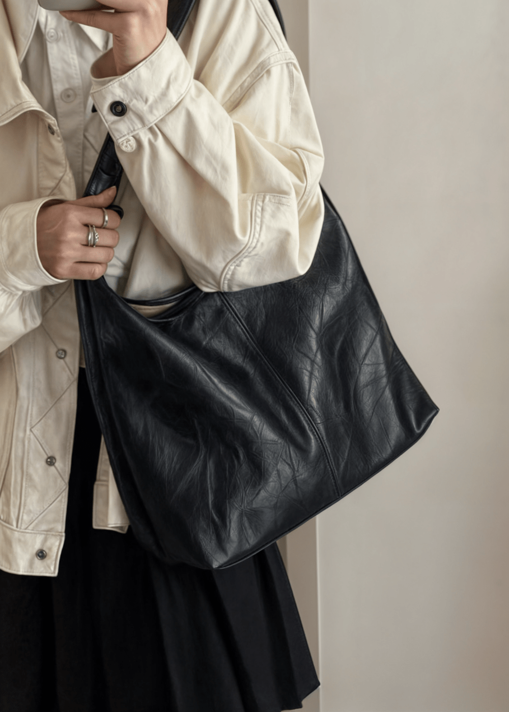 Jade - Leather Tote - Lena Muse