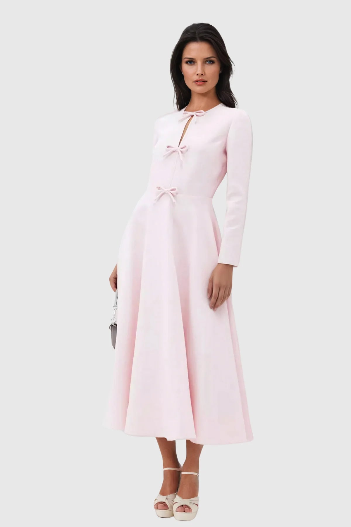 Lorelei - Timeless Grace Bow - Detail Maxi Dress - Lena Muse